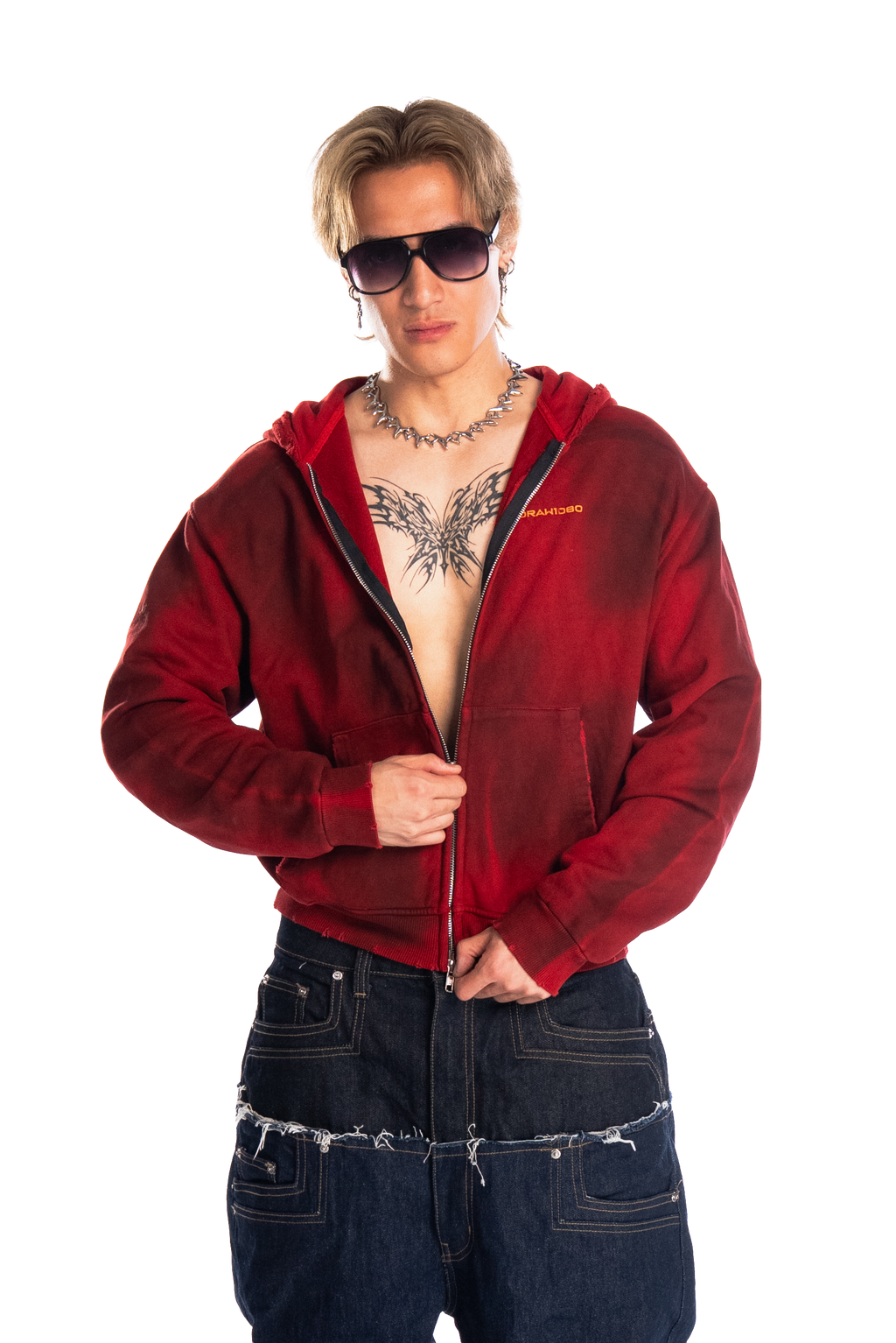 RDW Big Logo Dirt Zip Up Hoodie