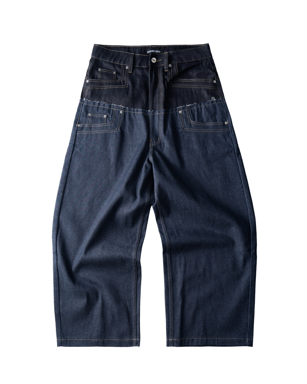 RDW Double Waist Raw Denim Pants