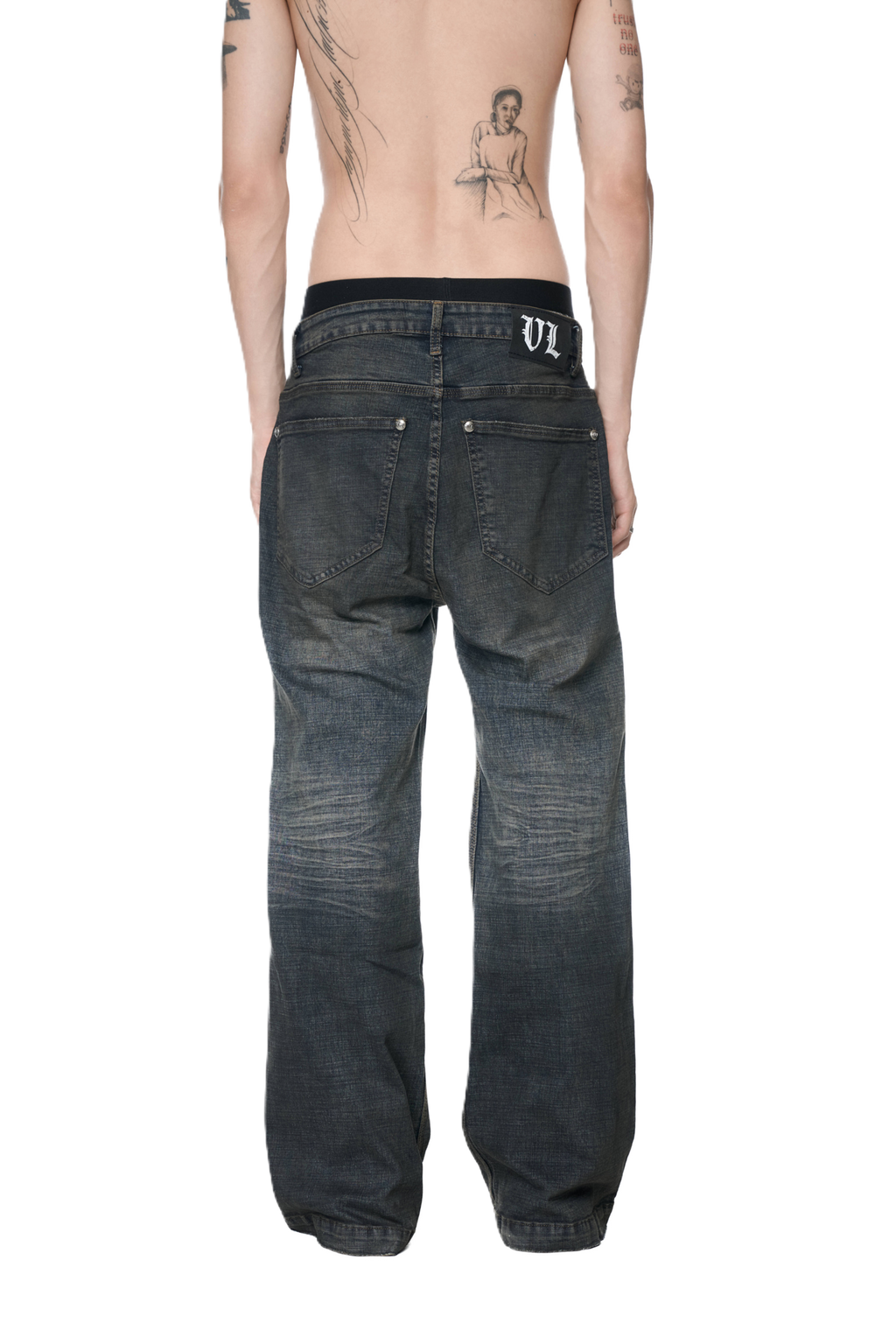 VL Fade Tear Wide Jeans