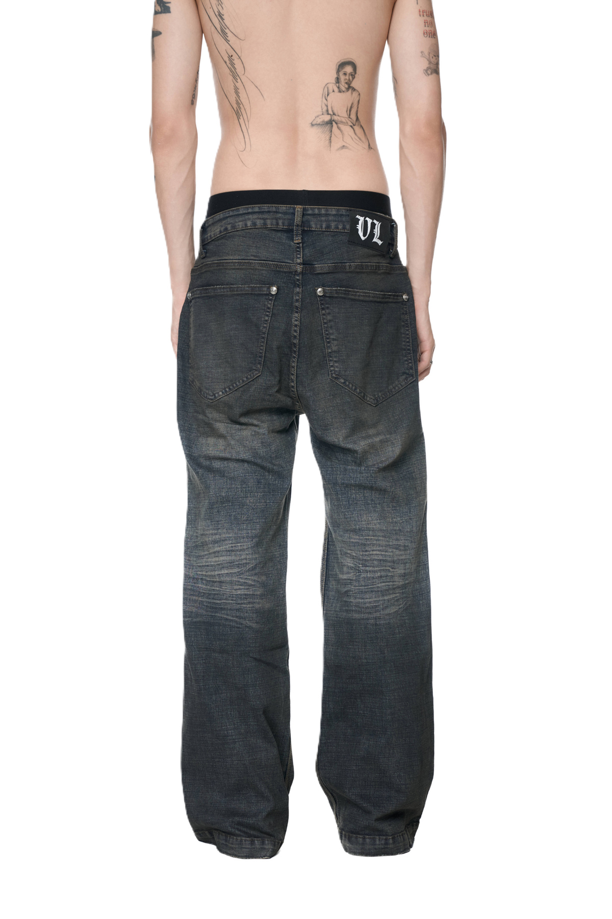 VL Fade Tear Wide Jeans